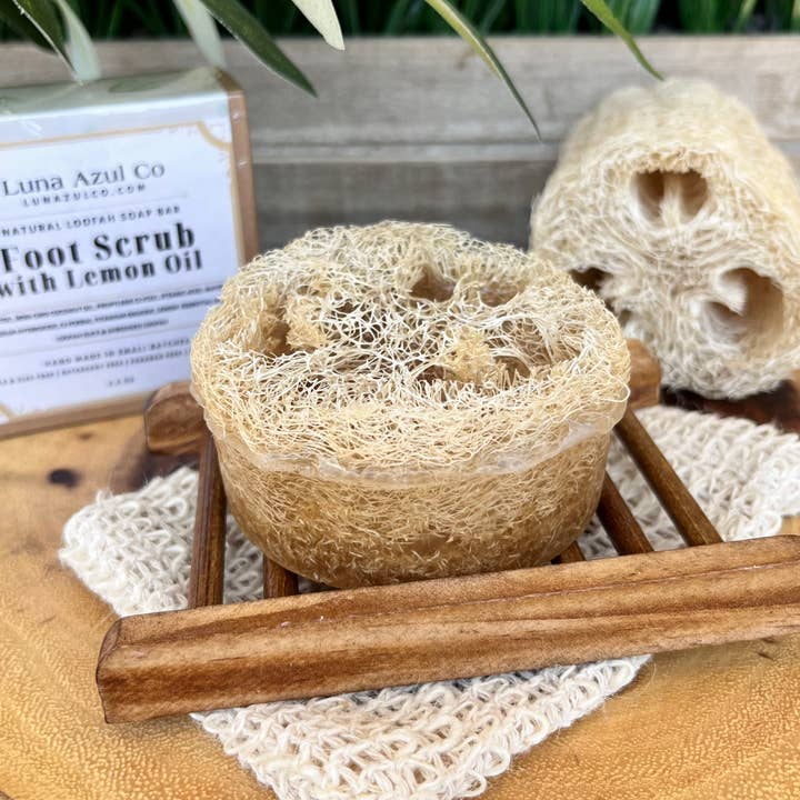 Luna Azul Co - Wholesale Bar Soap - Foot Scrub Shredded Loofah & Loofah Slice Soap Bar8