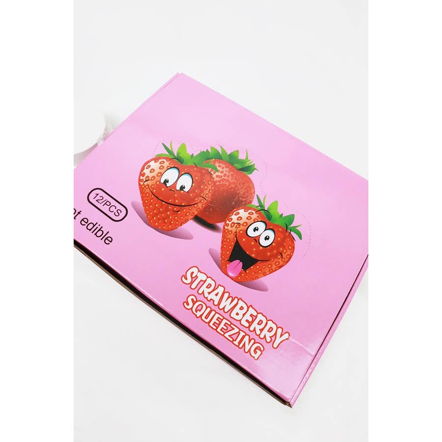 ROUGE Squishy parfumé à la fraise avec Orbit en vente sur Faire6