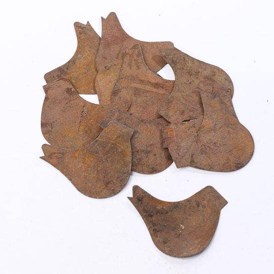 Factory Direct Craft - Wholesale Cutouts - 2-1/4" Rusty Tin Love Bird Cutouts (Pack of 12)1