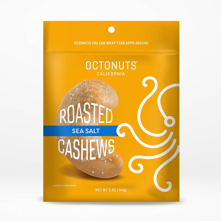 Octonuts California - Wholesale Nuts - Sea Salt Roasted Cashews (5oz)