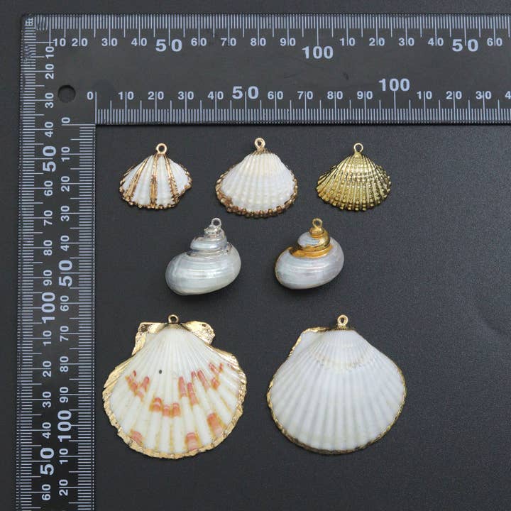 BestBeads&Beyond - Wholesale Individual charm/pendant - Associated Natural Seashell Pendant charm, EF8232