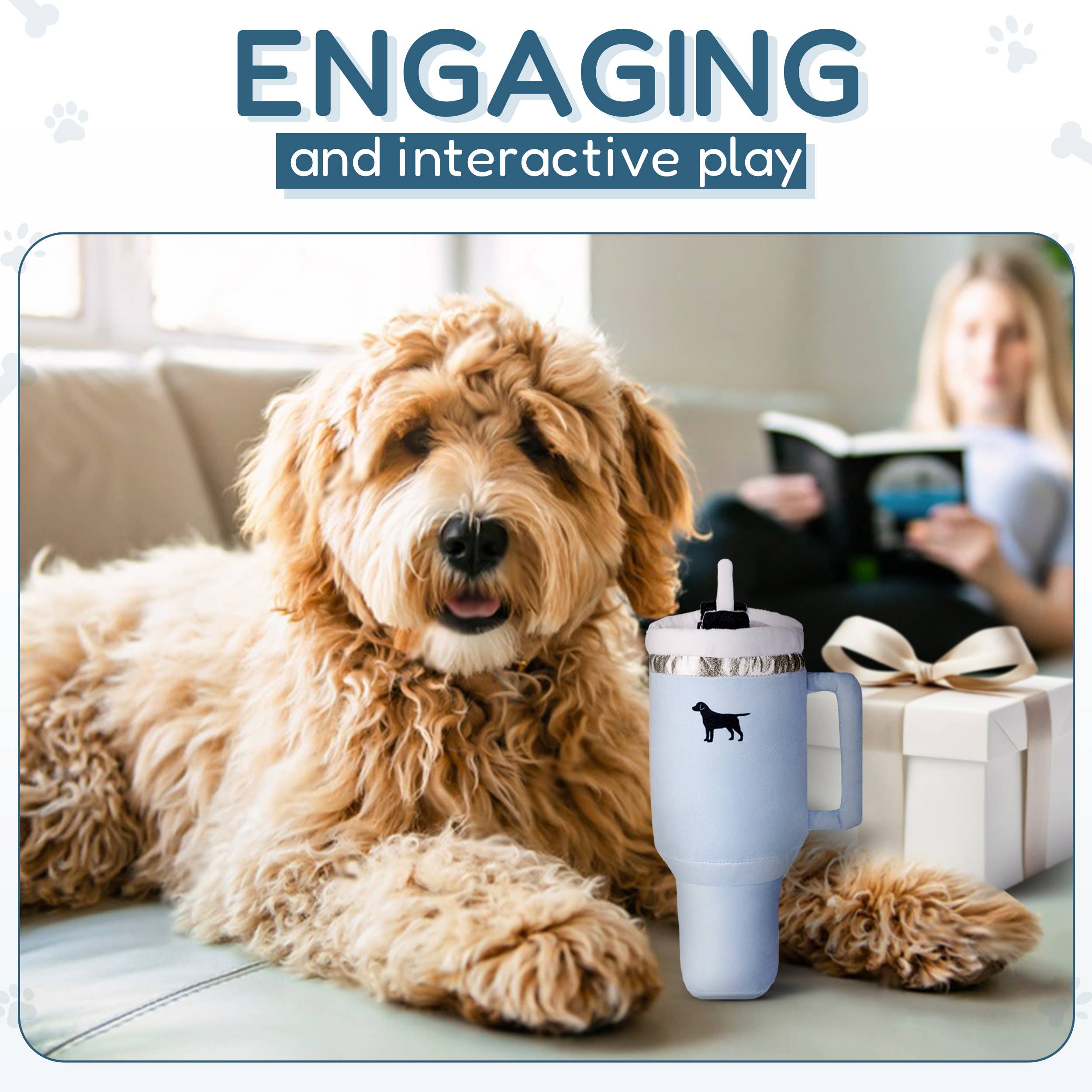 PUPROAR – wholesale Mjukisdjur - Hund – Pup Cup Tumbler Hund Leksak - Plysch & Pipljud Hund Leksak Gåvor3