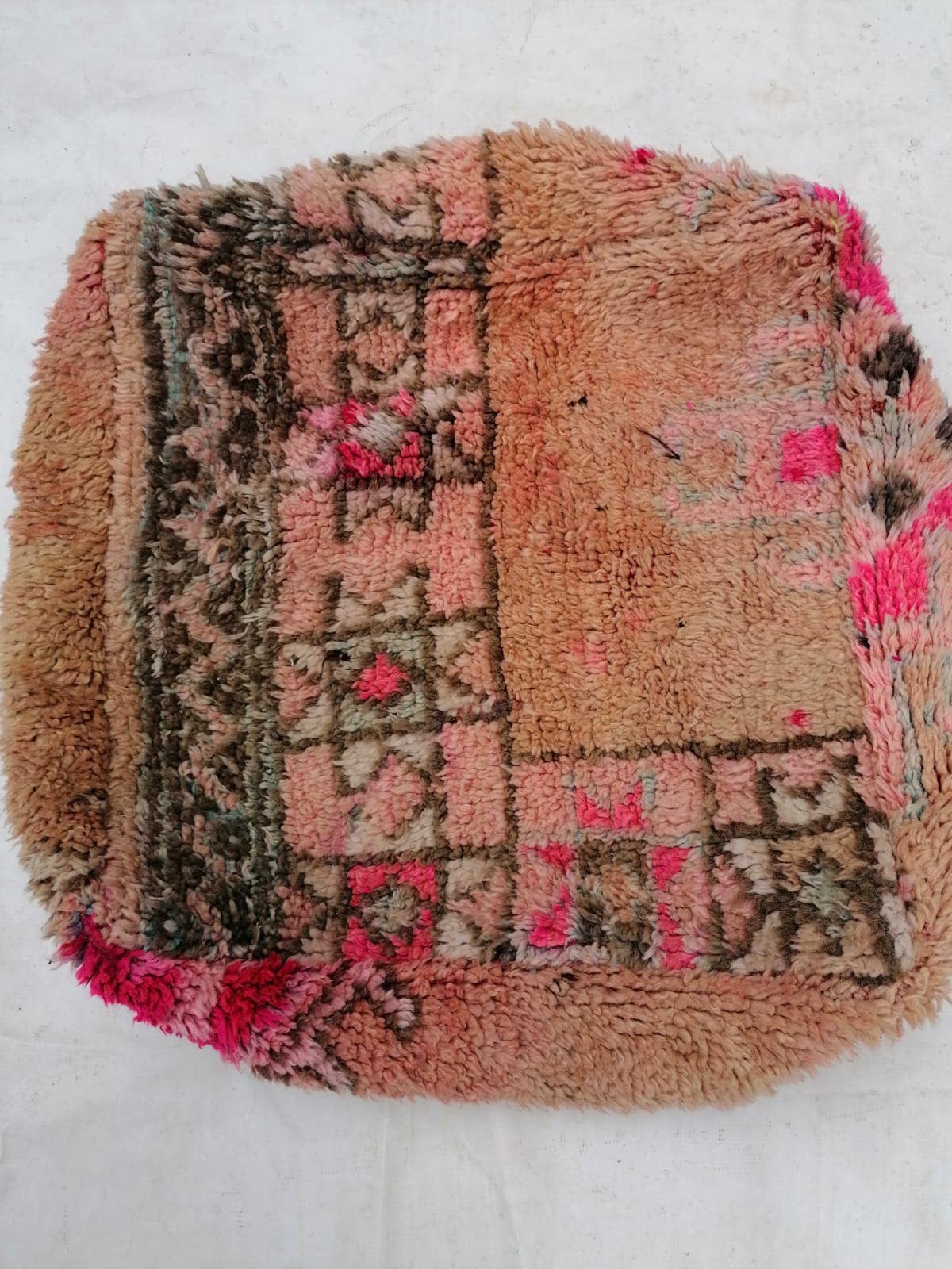 marrakeshop - Venta al por mayor Puf - Funda de Cojín de Suelo Pouf Vintage Boujad Marroquí0