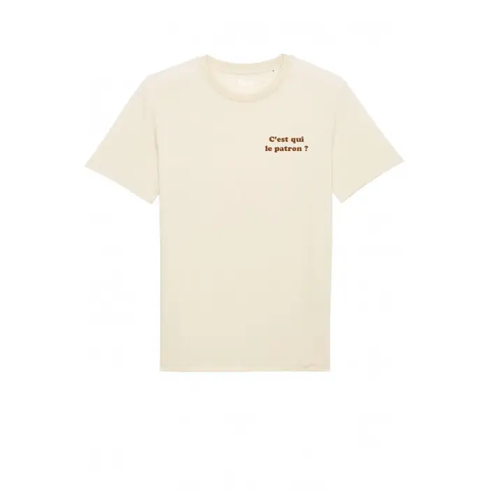 Tshirt Corner – T-shirt estampada - Homem por atacado – Camiseta masculina 'Quem é o chefe?'2