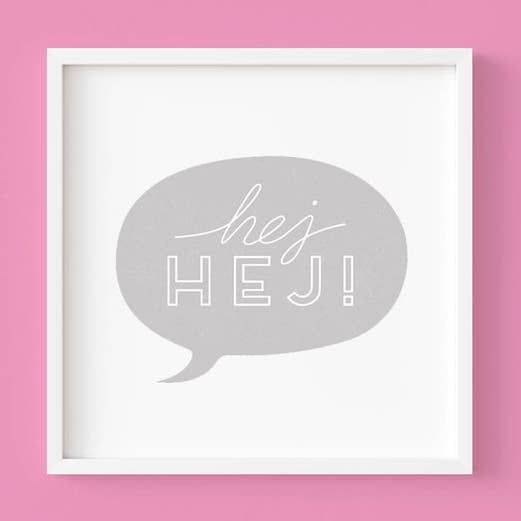 Hej Hej Eco-Friendly Print for wholesale by The Creative Ox