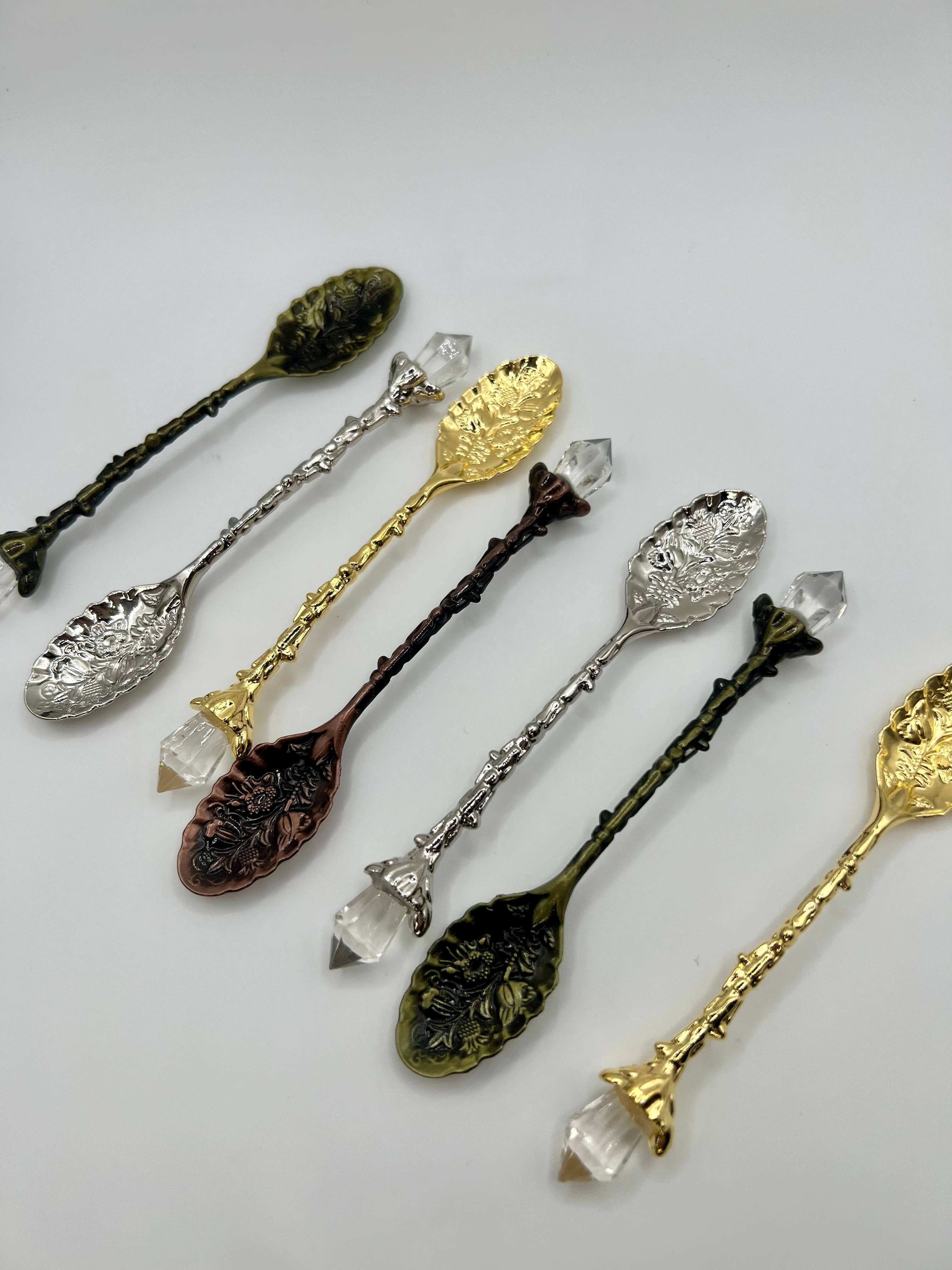 Oils and Auras - Wholesale Kitchen Spoon - Crystal Tea Spoon - Decorative Crystal Witch Spoon4