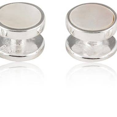 Conjunto de parafusos em madrepérola em prata esterlina por atacado de Cuff-Daddy