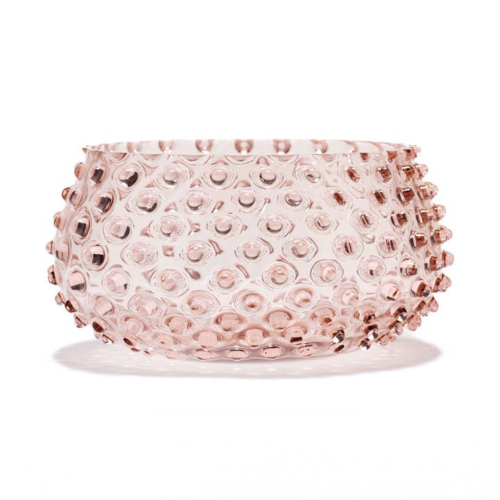 Large Hobnail Glass Bowl | Night Iris | Decorative Dish for wholesale by Maure Luxury Gifts