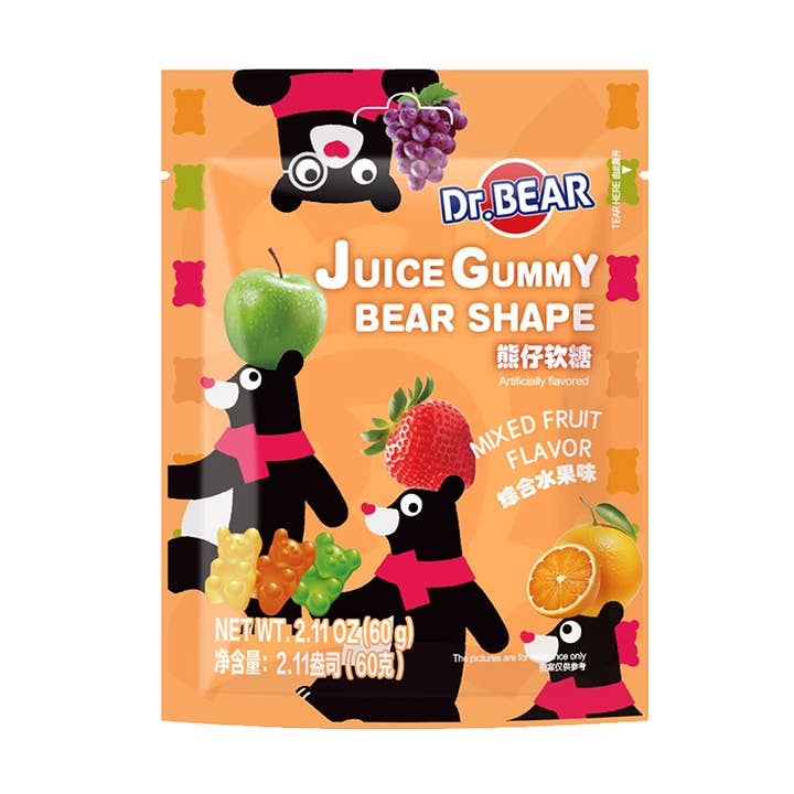 Dr. Bear Mixed Fruit Juicy Gummy 10pck (China) for wholesale by Global Bite Co