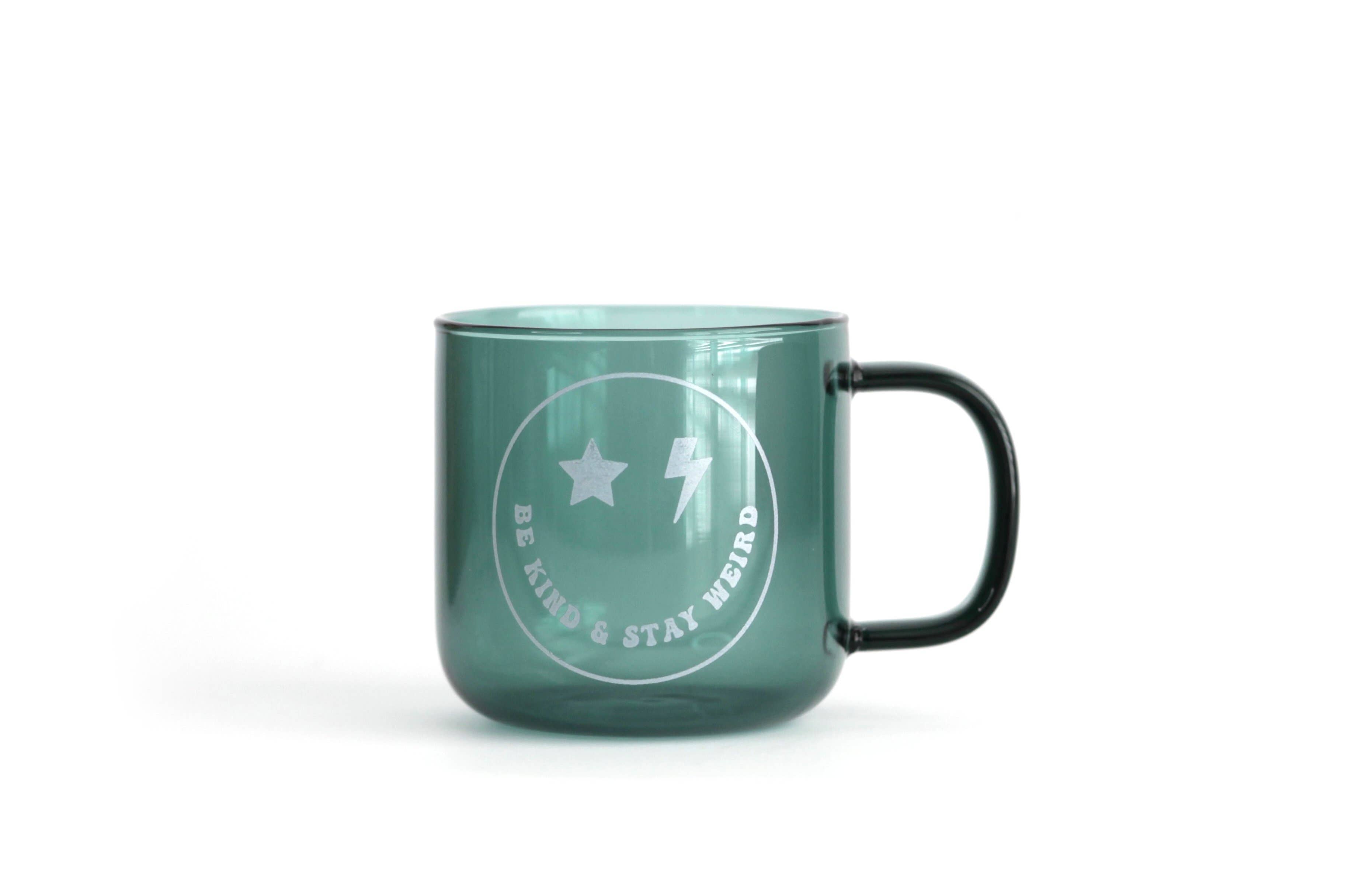 Electric Little Things - Wholesale Coffee mug - Be Kind and Stay weird Smiley face mug, Teal tea cup0