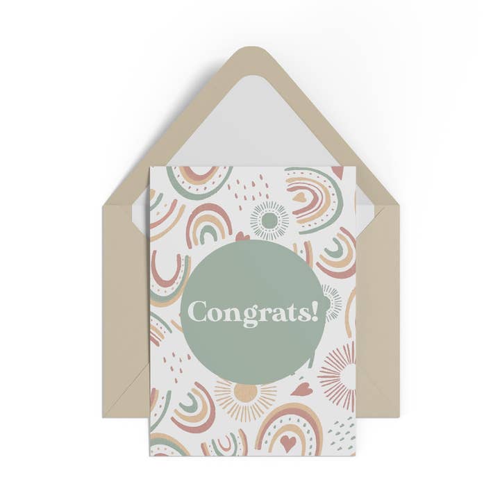 Congrats Card for wholesale by Summer Salt Body