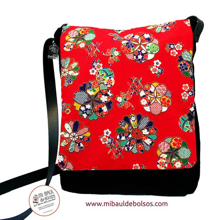 Japanese fabric shoulder bag “Roji Garden” for wholesale by Mi Baúl de Bolsos