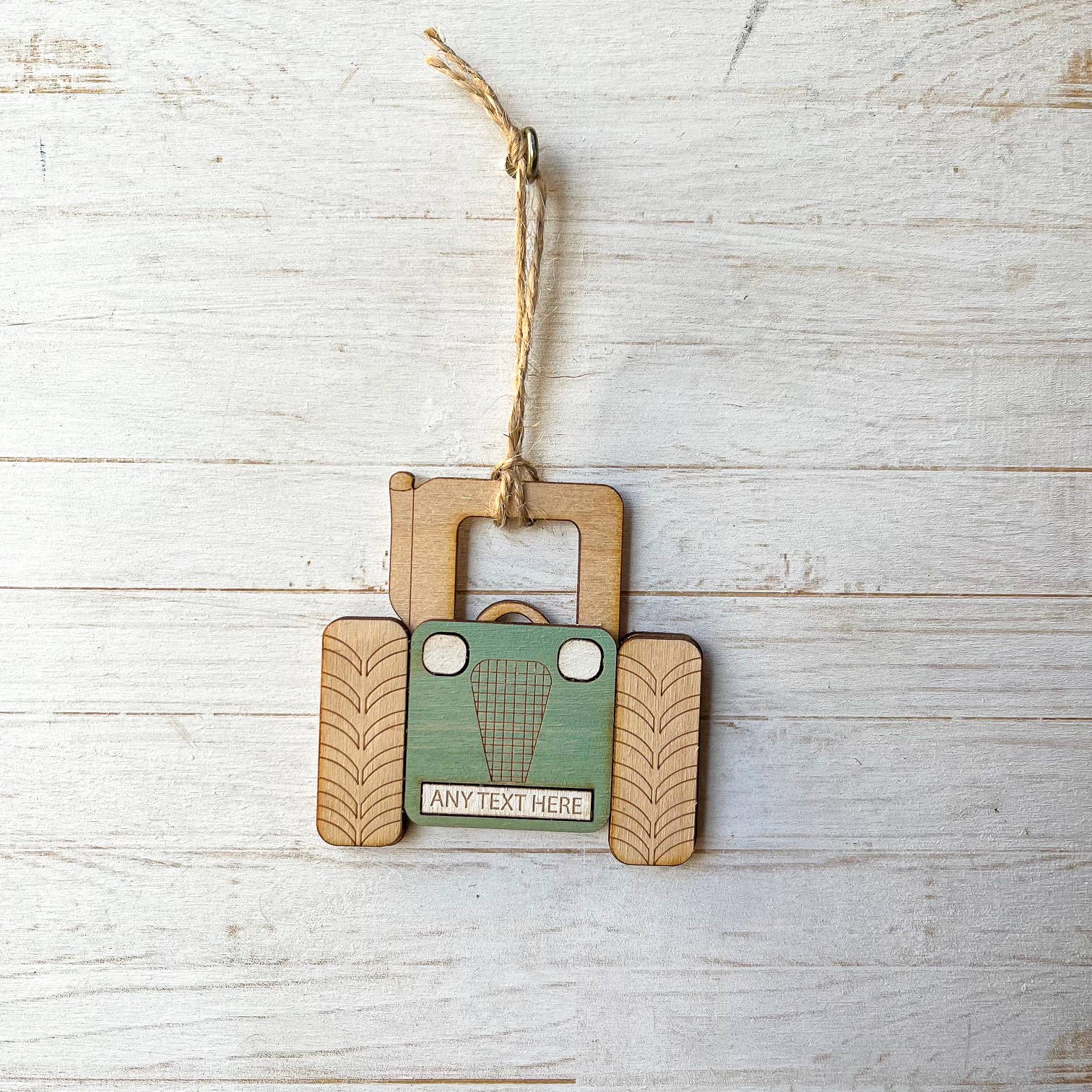 Gorgeous Little Bits Ltd – wholesale Ornament – Tractor Custom Engraved Location Hanging Decoration