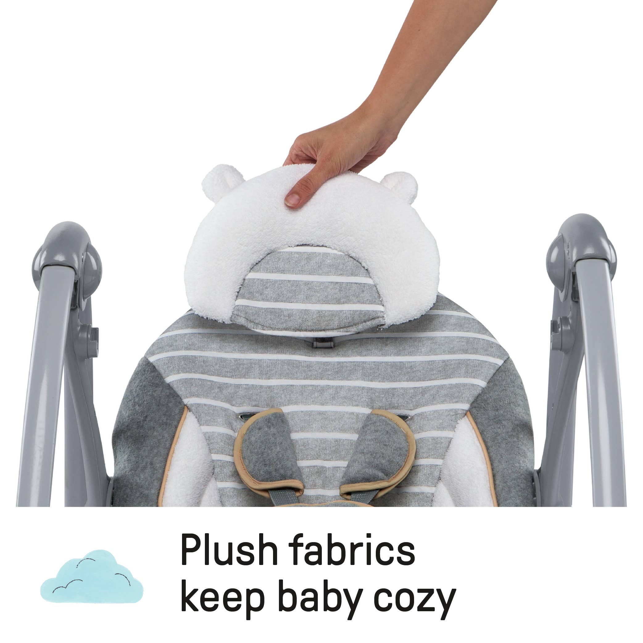 Ingenuity - Wholesale Swing - Kids & Baby - Ingenuity Swing 'n Go Deluxe 5-Speed Baby Swing- Bella Teddy5