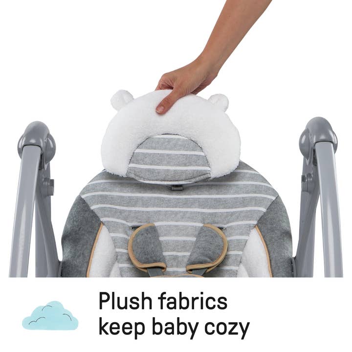 Ingenuity - Wholesale Swing - Kids & Baby - Ingenuity Swing 'n Go Deluxe 5-Speed Baby Swing- Bella Teddy5