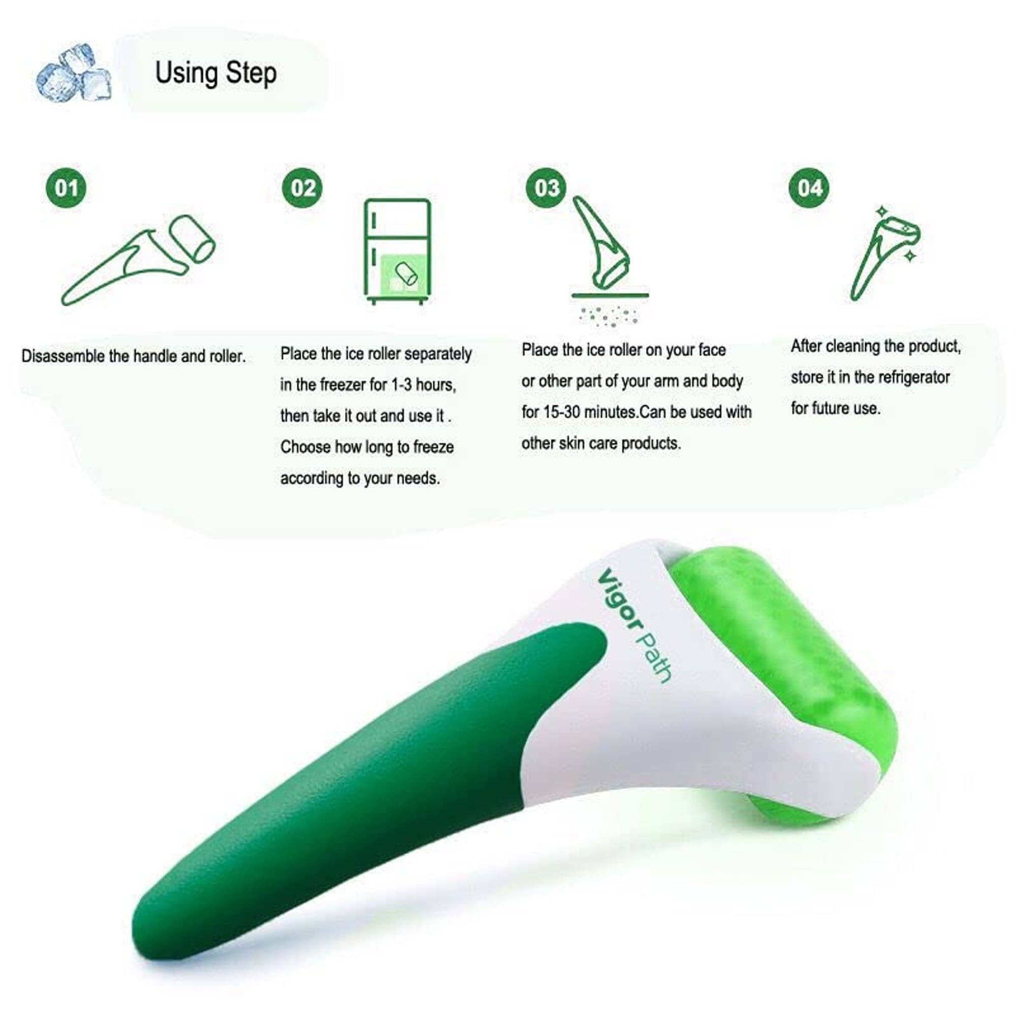 Vigor Path - Wholesale Face/Beauty Roller - Ice Roller for Face, Eyes & Skin Care (Green)4
