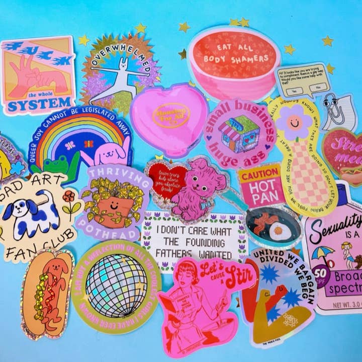 The Peach Fuzz - Venta al por mayor Pegatina - Pegatina Queer Joy Cannot Be Legislated Away4