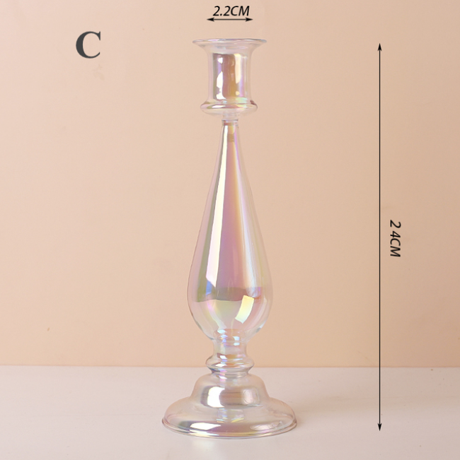 IVORE.GROUP (We cover All Import duty) - Wholesale Candle Holder - Nordic Rainbow Glass Vase / Candle Holder2