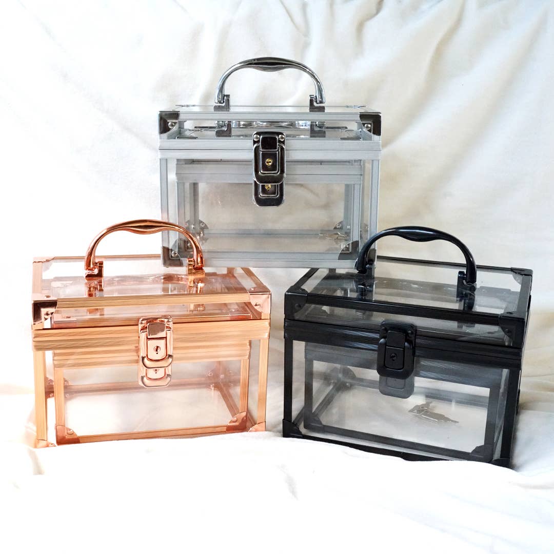 42POPS - Wholesale Makeup Storage Box - .2pc Set Locking Cosmetic Case w/ Key6