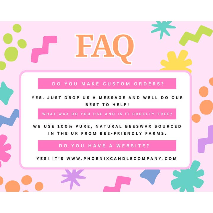 Phoenix Candle Company - Wholesale Votive Candle - Large Dressed Beeswax Spell Candles 8" (20cm)10