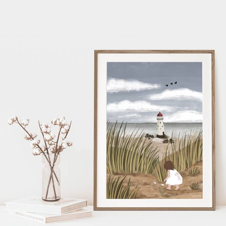Megan Lindsey Illustration – wholesale Art print – “Seaside” Prints1