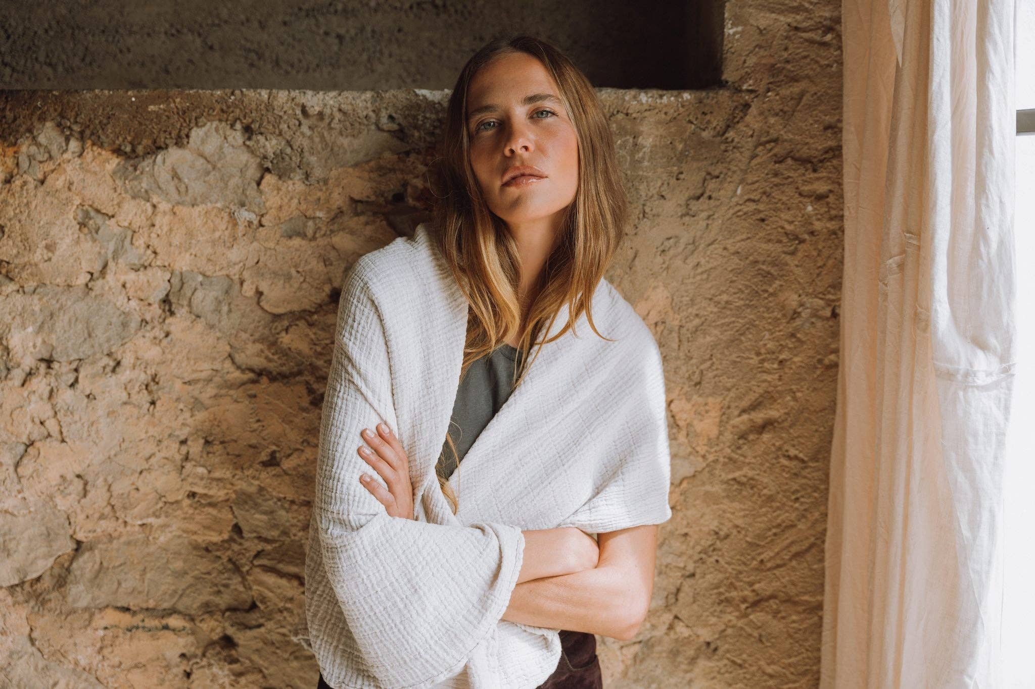 WAYDA – wholesale Halsduk - Dam – Weiches Weiß - bomullsmusselinsjal från WAYDA7