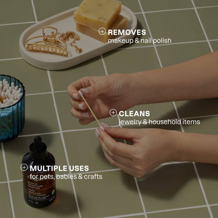 Cliganic - Wholesale Cotton Swab/Q-Tip - Organic Cotton Swabs - Bamboo Sticks4