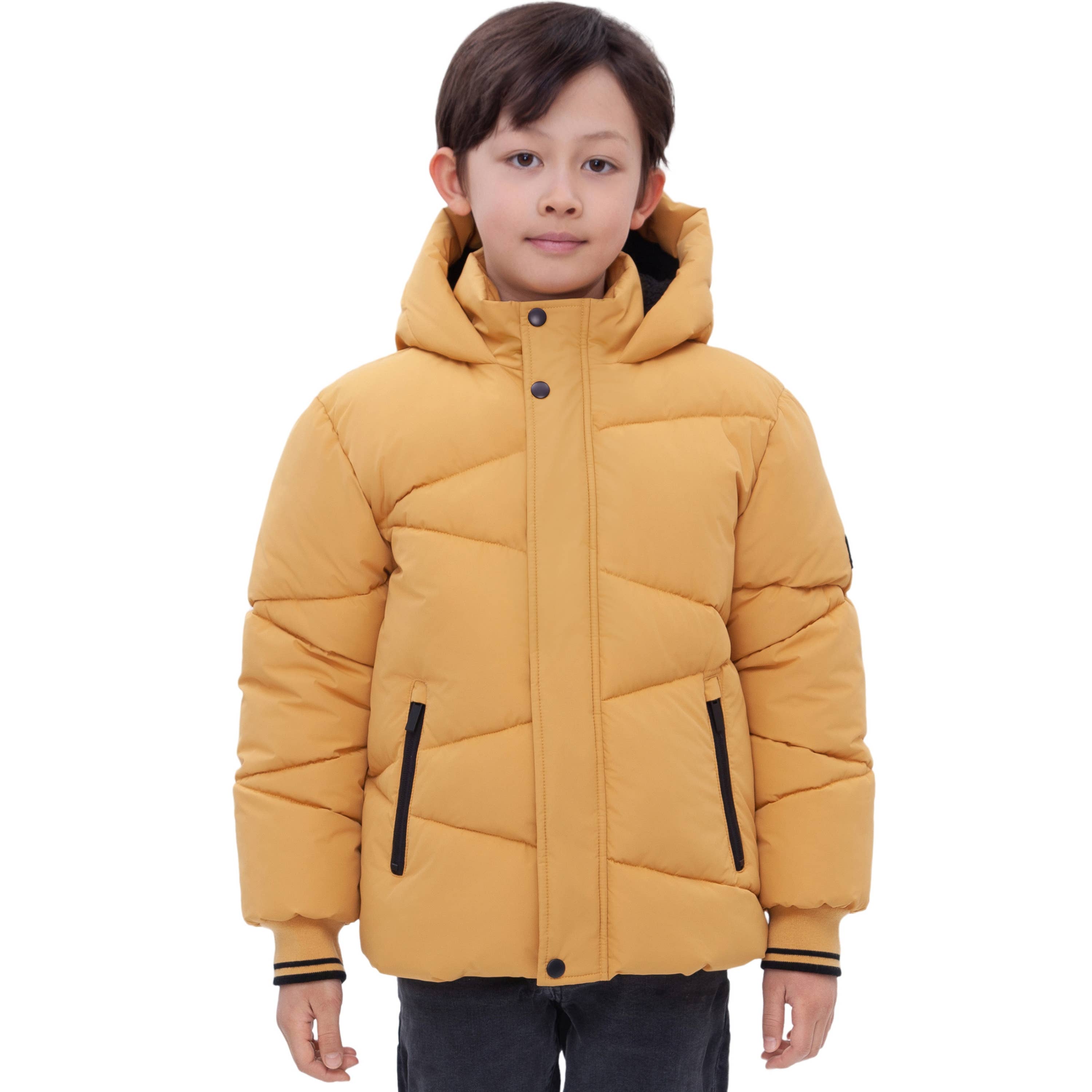 Rokka & Rolla - Wholesale Puffer Jacket - Kids - Boys' Grid Winter Coat Kids' Fleece Lined Jacket23