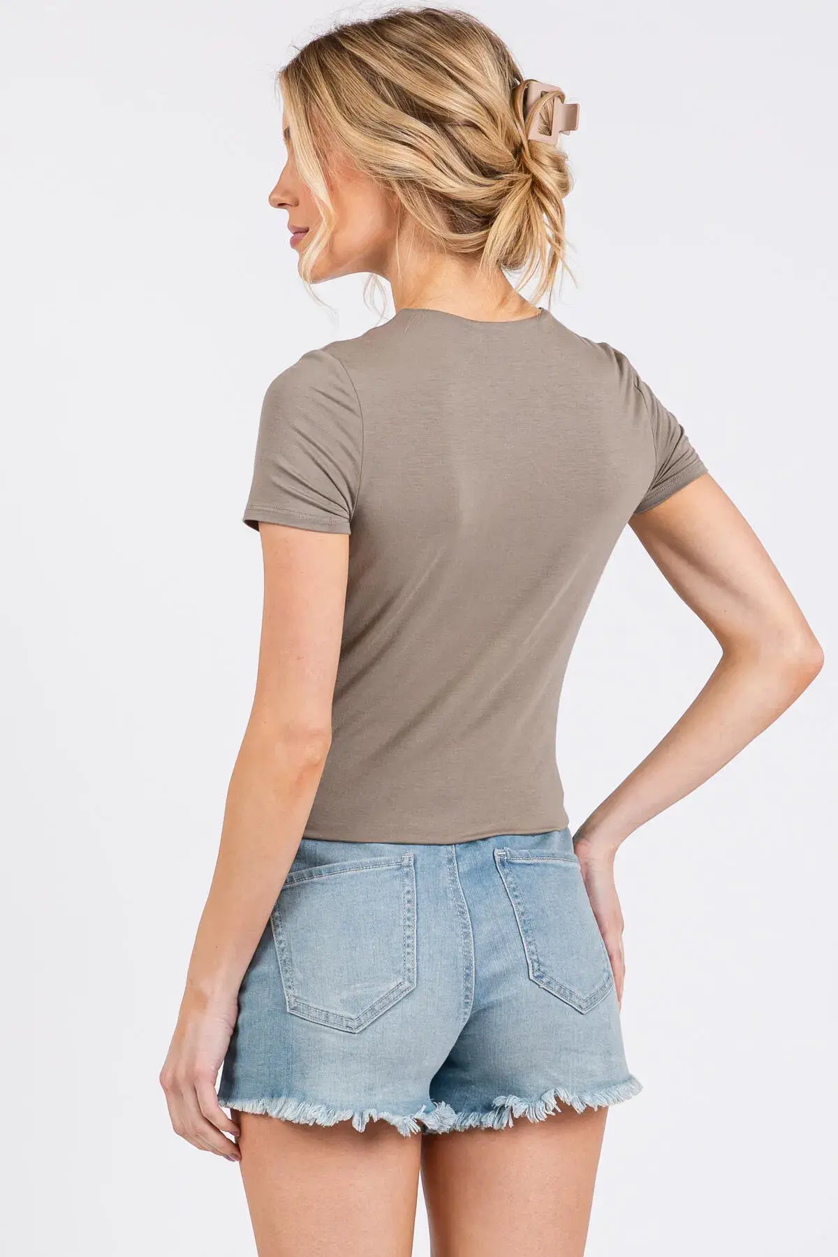 Final Touch - Wholesale Knit Top - Women's - Rayon Modal Basic Crop Top - T310736