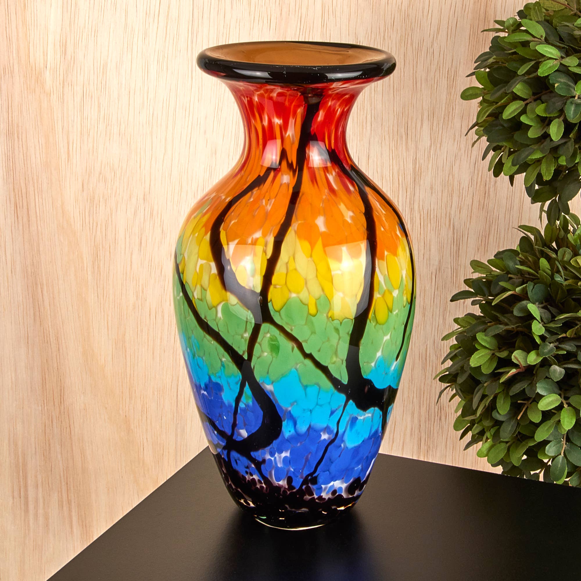 Badash - Wholesale Vase - Allura Murano Style Art Glass Urn Shape Vase 10.5"2