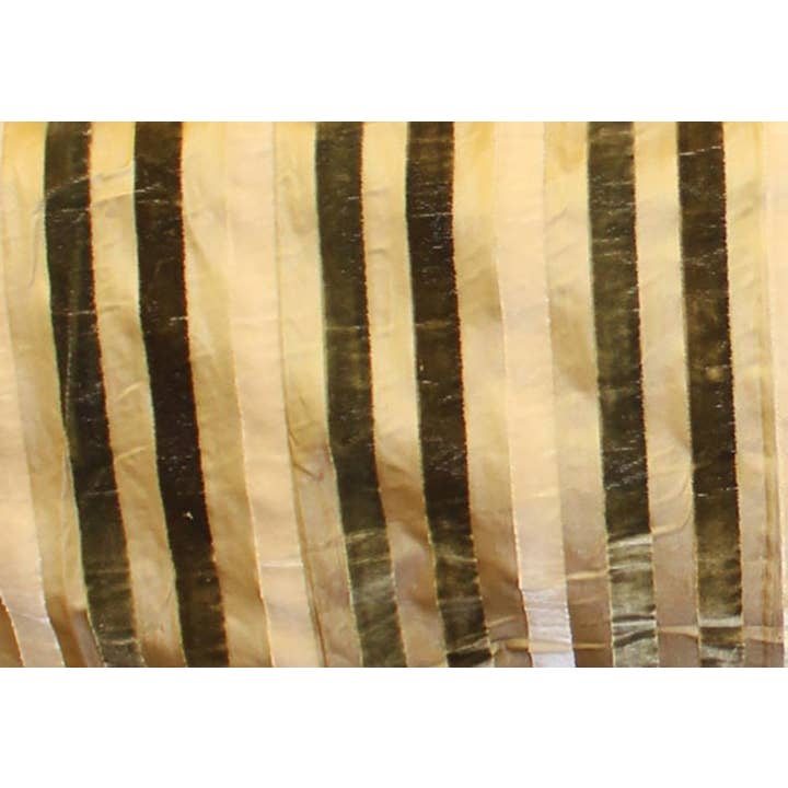 Hyena – wholesale Fabric – Velvet Striped Silk Taffeta Fabric - Malmore - Green