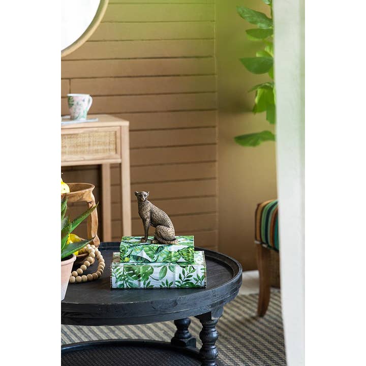 A&B Home Group Inc. - Wholesale Decoratief beeldje - Panter van koper, 15 cm8