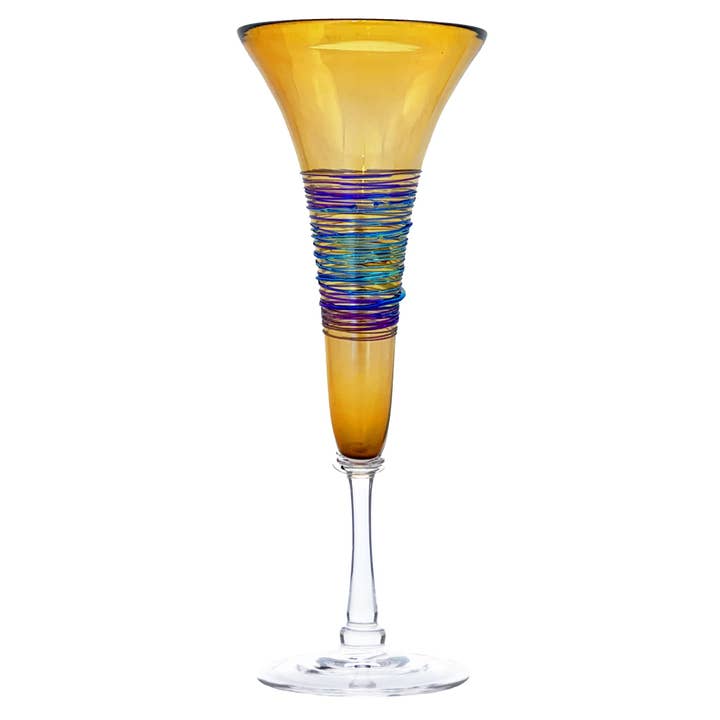 Romeo Glass - Venta al por mayor Copas de cóctel/licor - Arcoíris dorado hilado