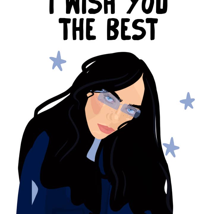 Rachy H Studio - Wholesale Birthday Card - Billie Eilish “I Wish You The Best” Birthday Card