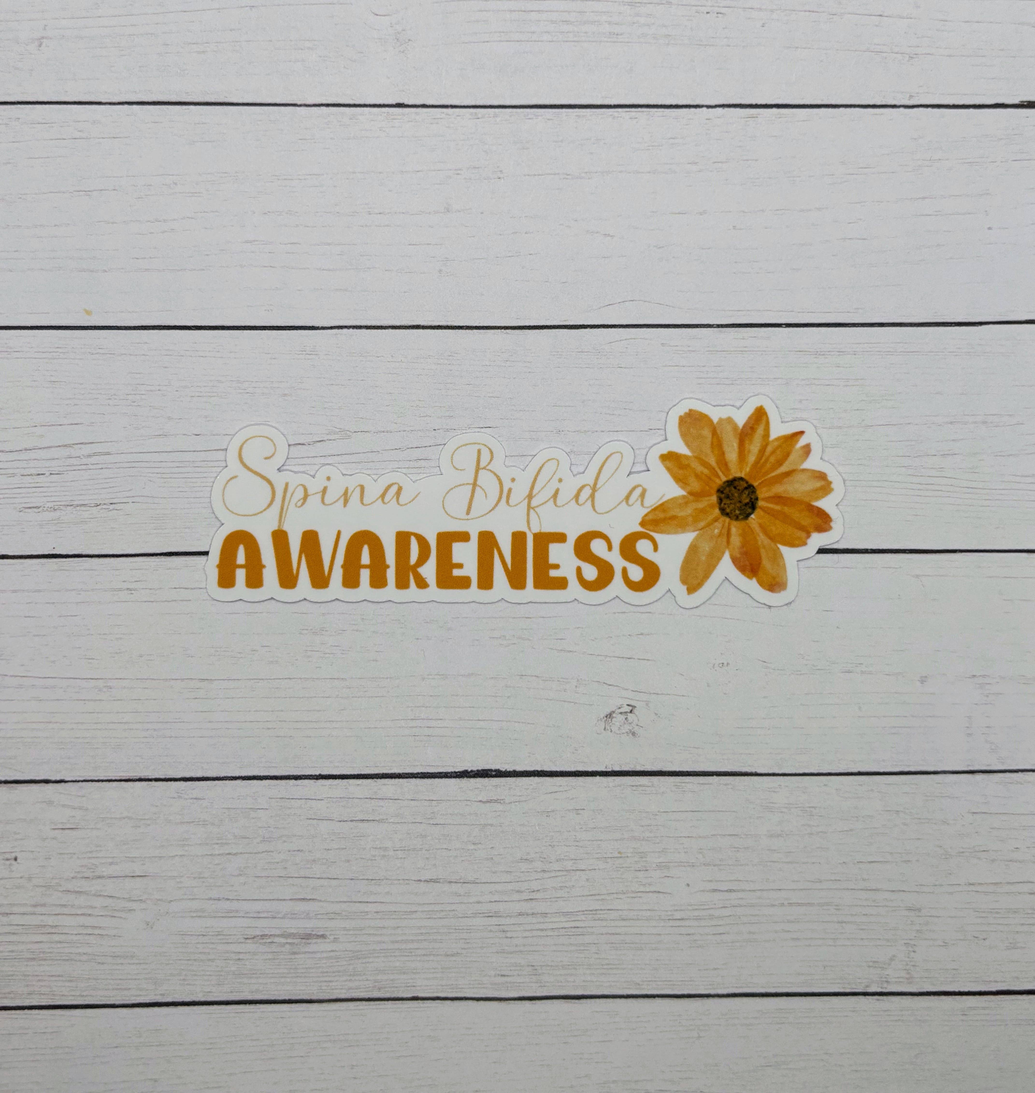 Made with Monday - Wholesale Sticker - Spina Bifida Awareness Flower Sticker2