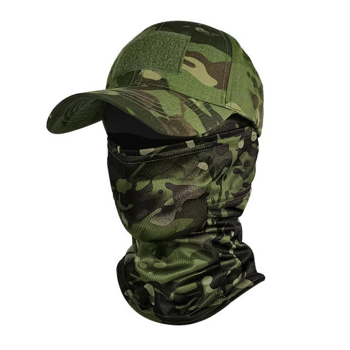 Ecovear - Wholesale Baseball cap – Unisex - Camouflage Baseball Cap with Face Mask Outdoor Sports Hat3