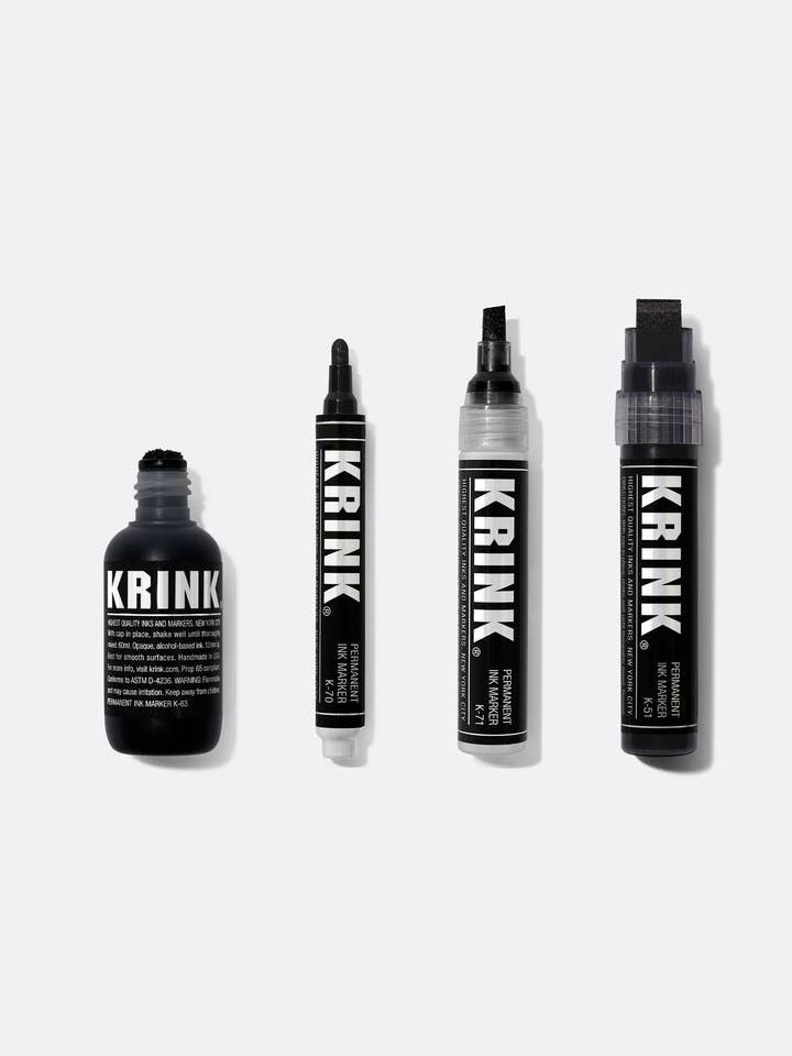 Super Black Permanent Ink Marker Set for wholesale by Krink