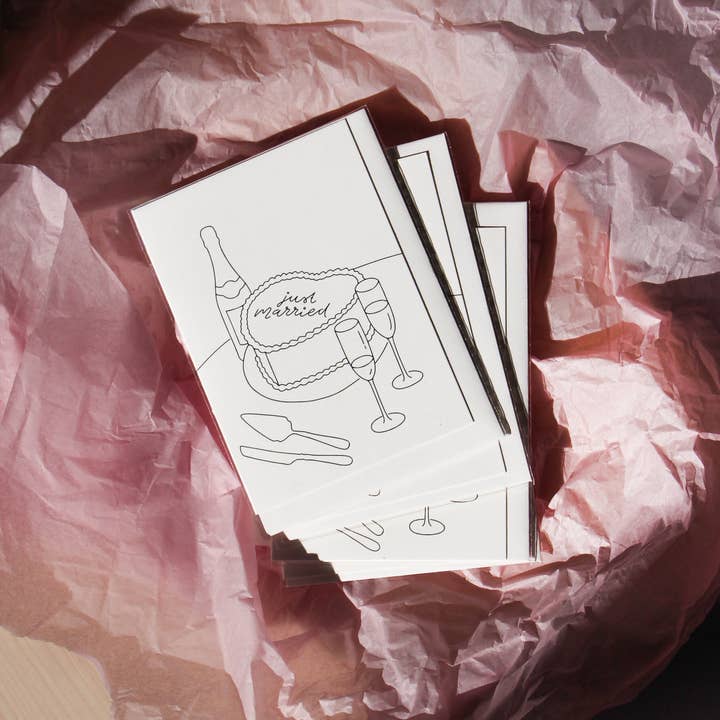 L'Atelier Samedi - Wholesale Wedding Card - Folding card 'just married' | Wedding card1