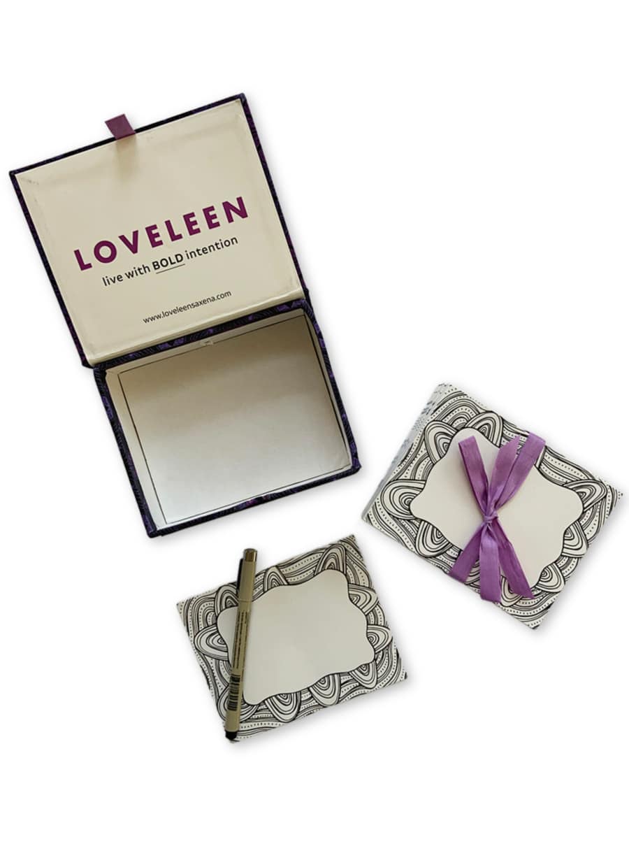 LOVELEEN®️ - Wholesale Stationery/Notecard Set - 'Infinite Potential' Note Card Box (w/ 100 coloring note cards)3