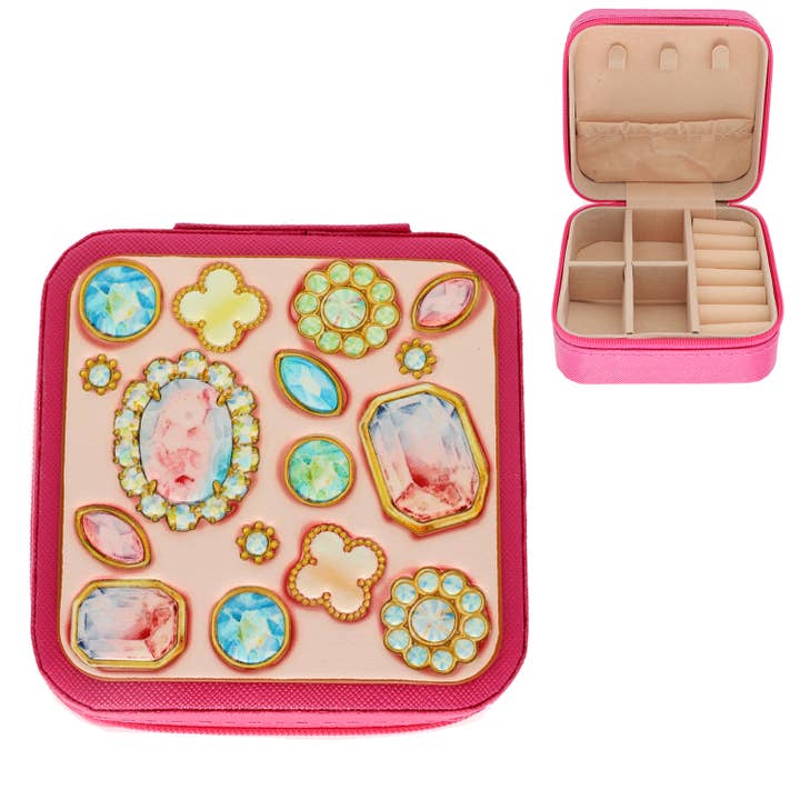 Fashion Gemstone Leather Jewelry Box for wholesale by SP Sophia Collection