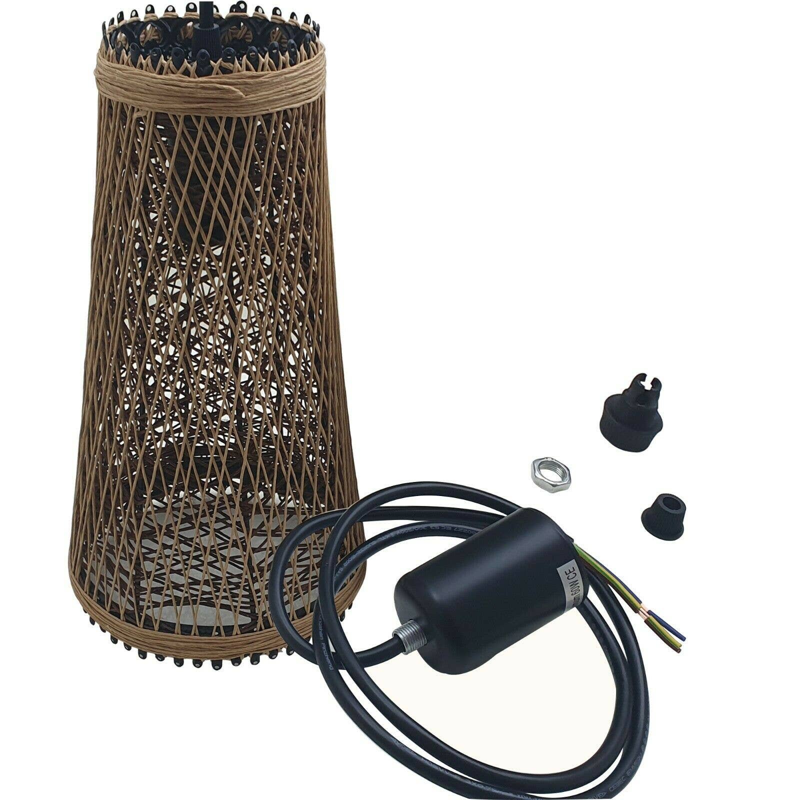 Ledsone - Wholesale Chandelier/Hanging Light - Modern Wicker Rattan Basket Style Ceiling Pendant Light5