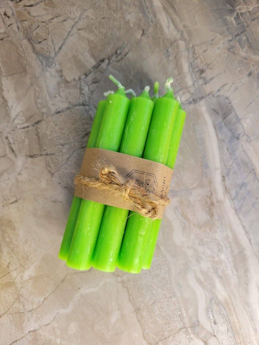 My Magic Place Shop - Wholesale Tapered Candle/Candlestick - Set of 10 mini Candles 4" chime unscented Home Decor2