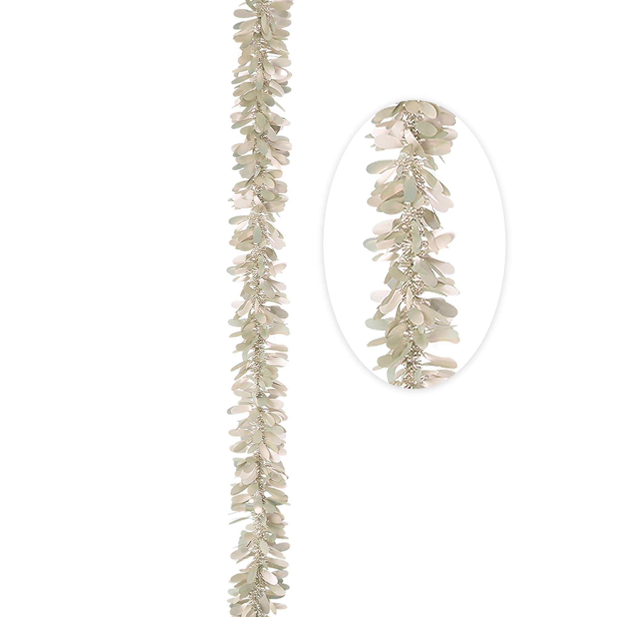 Portofino International Trading, USA - Wholesale Bunting/Garland - Matte Tinsel Garland 96" - Champagne0