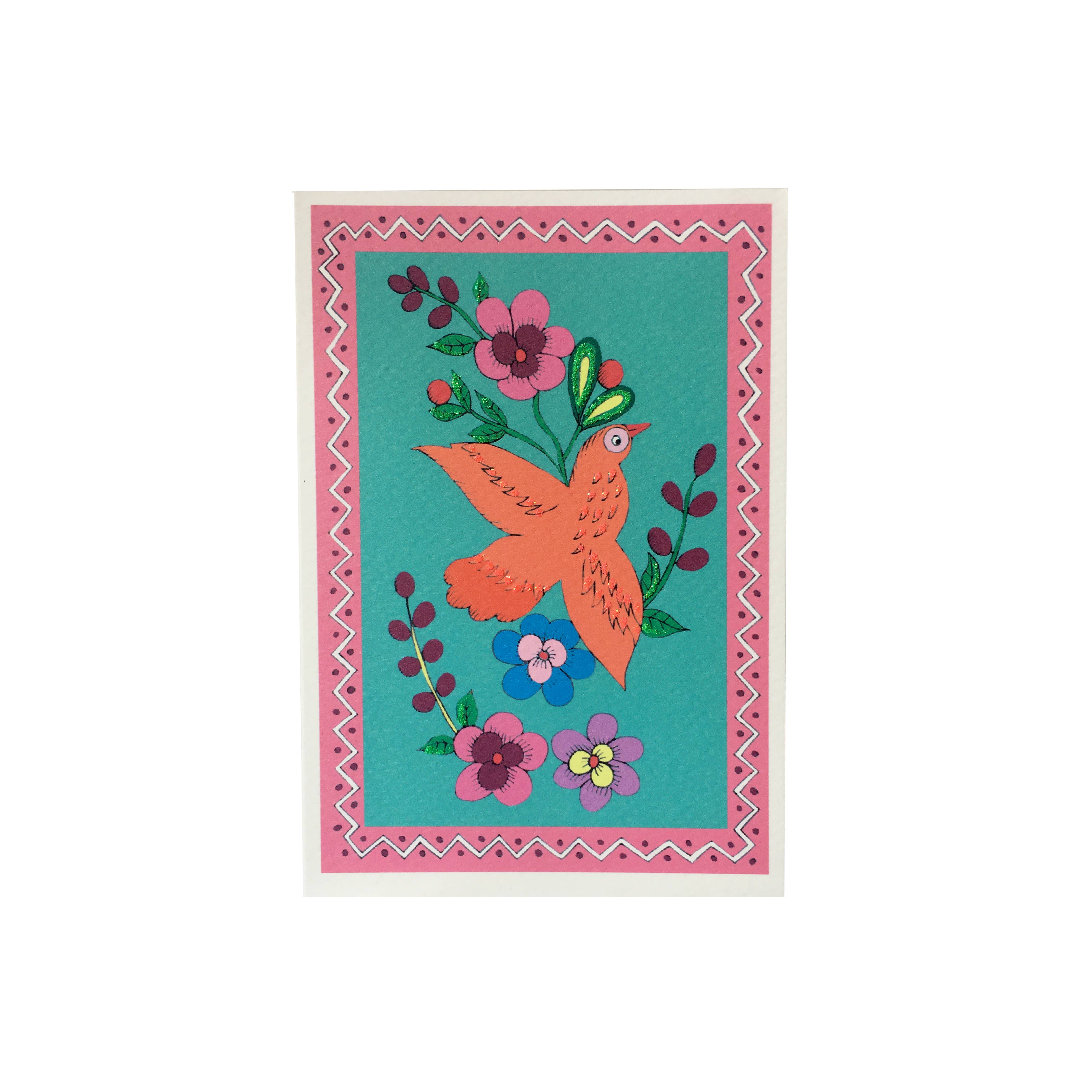 Rosie Wonders - Vente Carte de vœux classique - Carte Folk Bird3