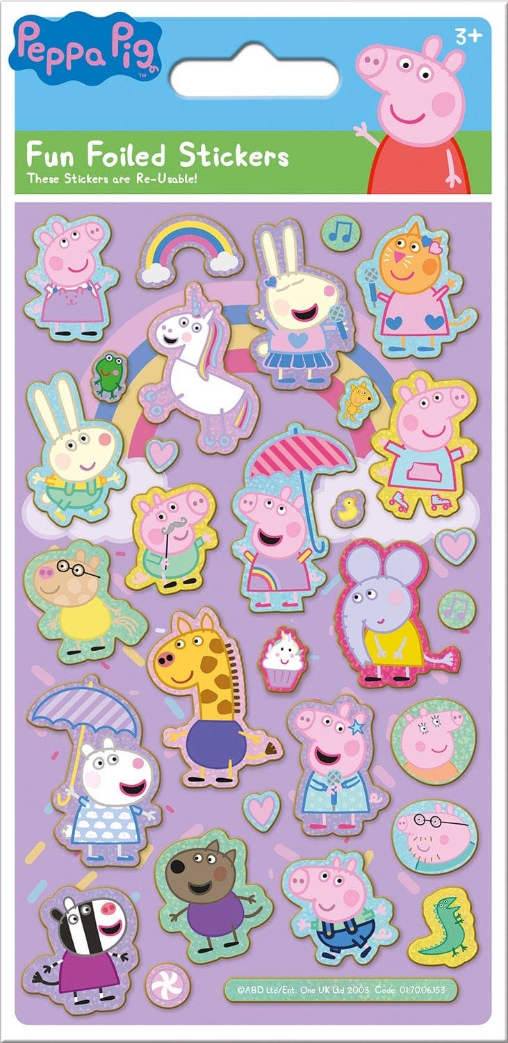 Paper Projects Ltd – wholesale Sticker – Child & baby – Peppa Pig Pink Foiled Sticker Pack0