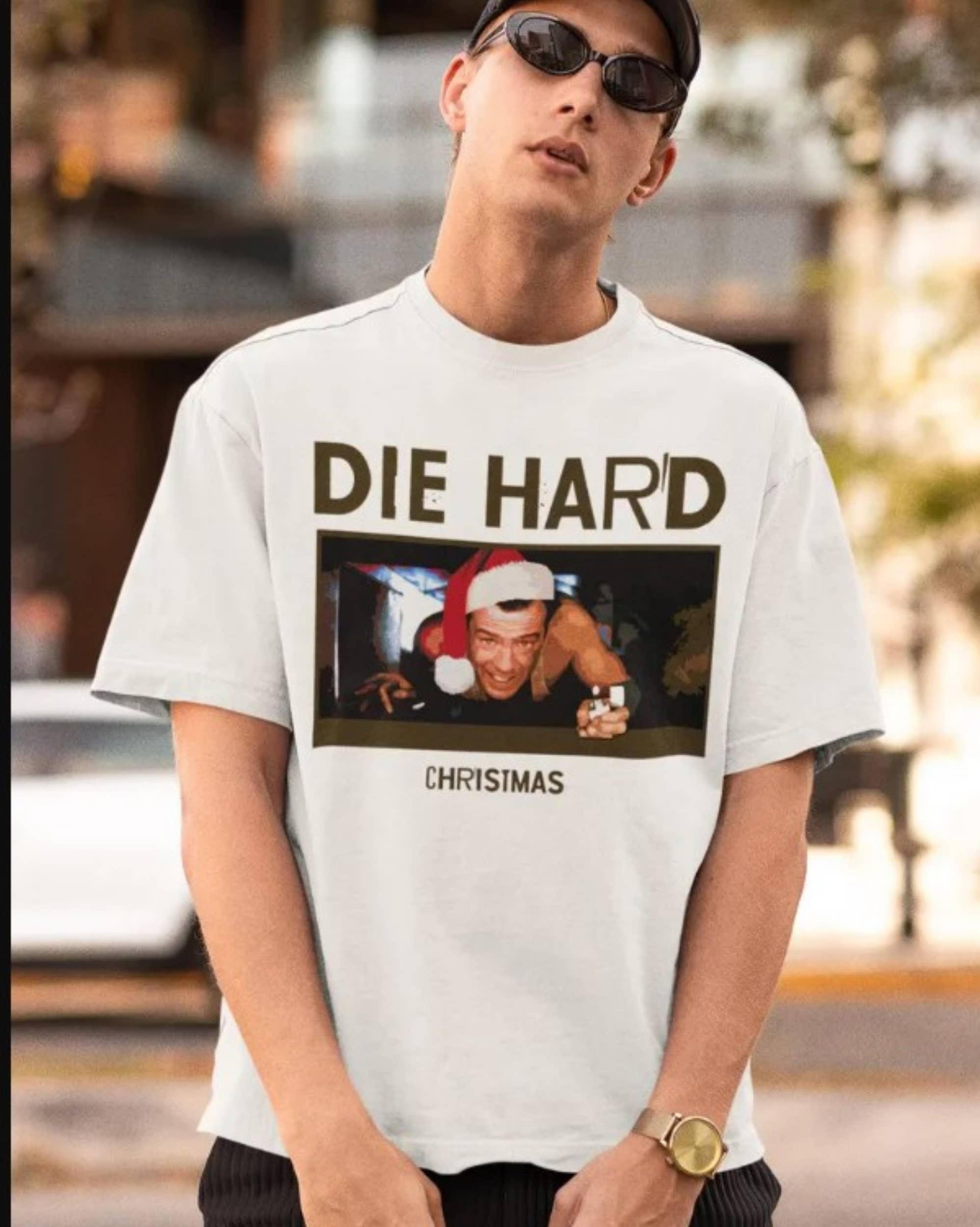 Black Christmas Die Hard Shirt, christmas movie Long Sleeve for wholesale on Faire