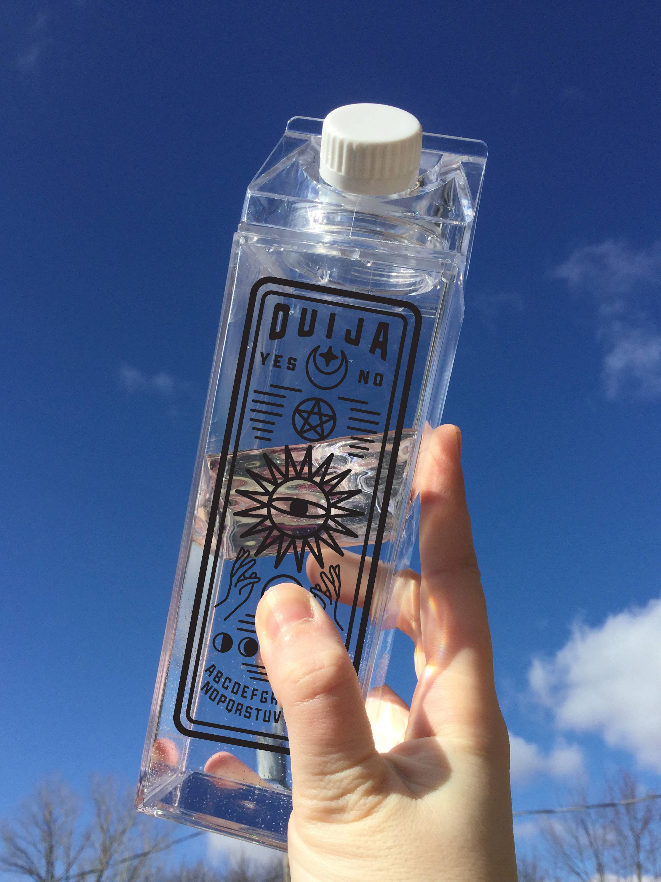 femfetti - Wholesale Water Bottle - Witchy Tarot Card Milk Carton Water Bottle1