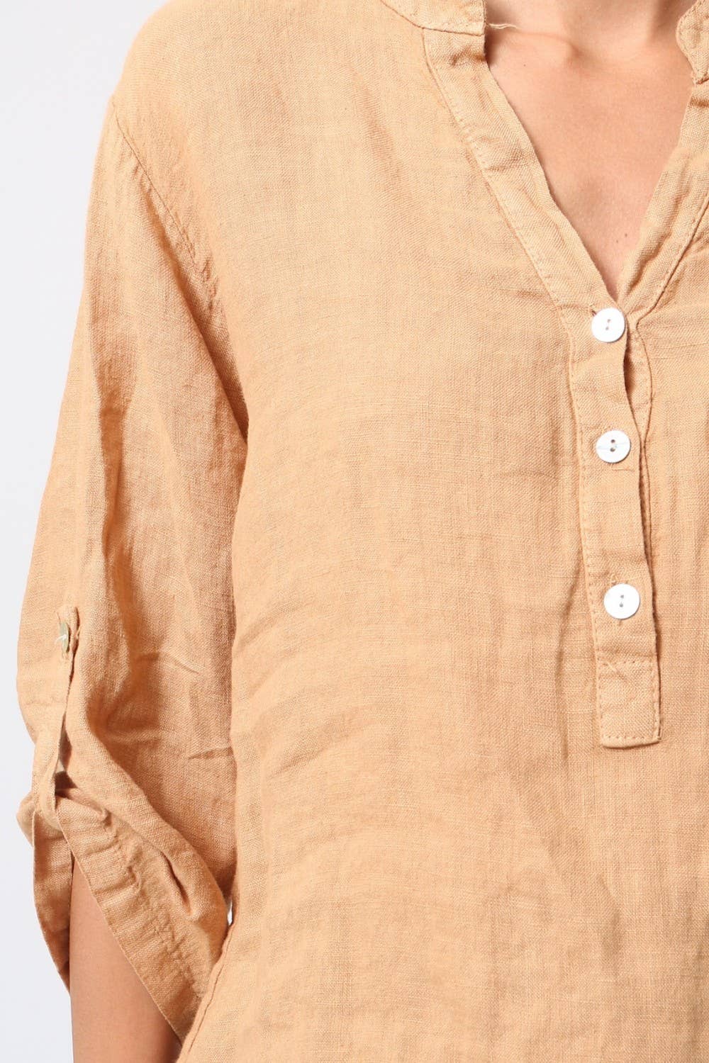 LÉA & LUC - Wholesale Button Down Shirt - Women's - 100% Linen Blouse REF. 636753