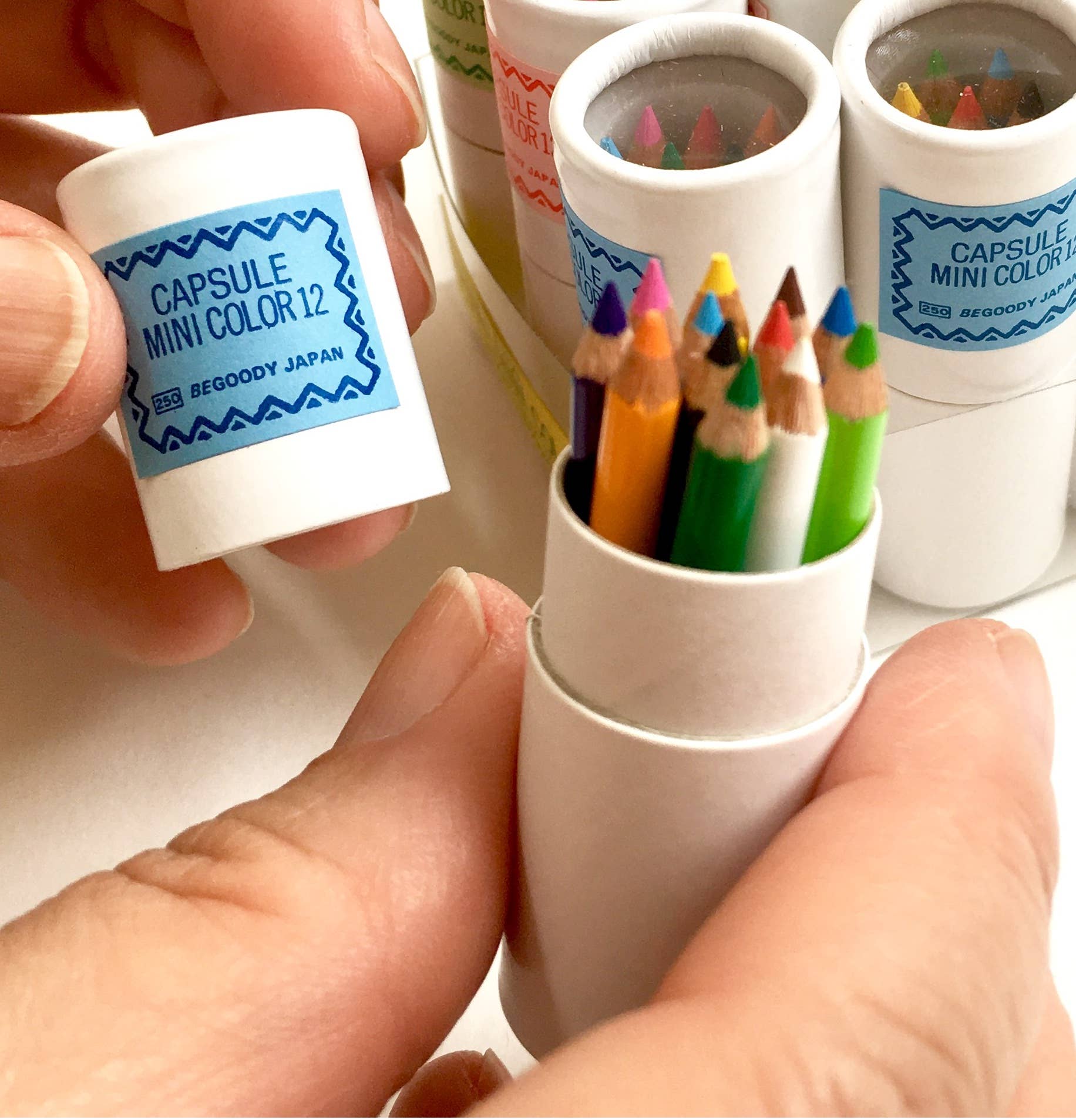 BCmini - Wholesale Colored Pencil - 21602 12 sets of 12 mini pencils in mini paper tube-1212