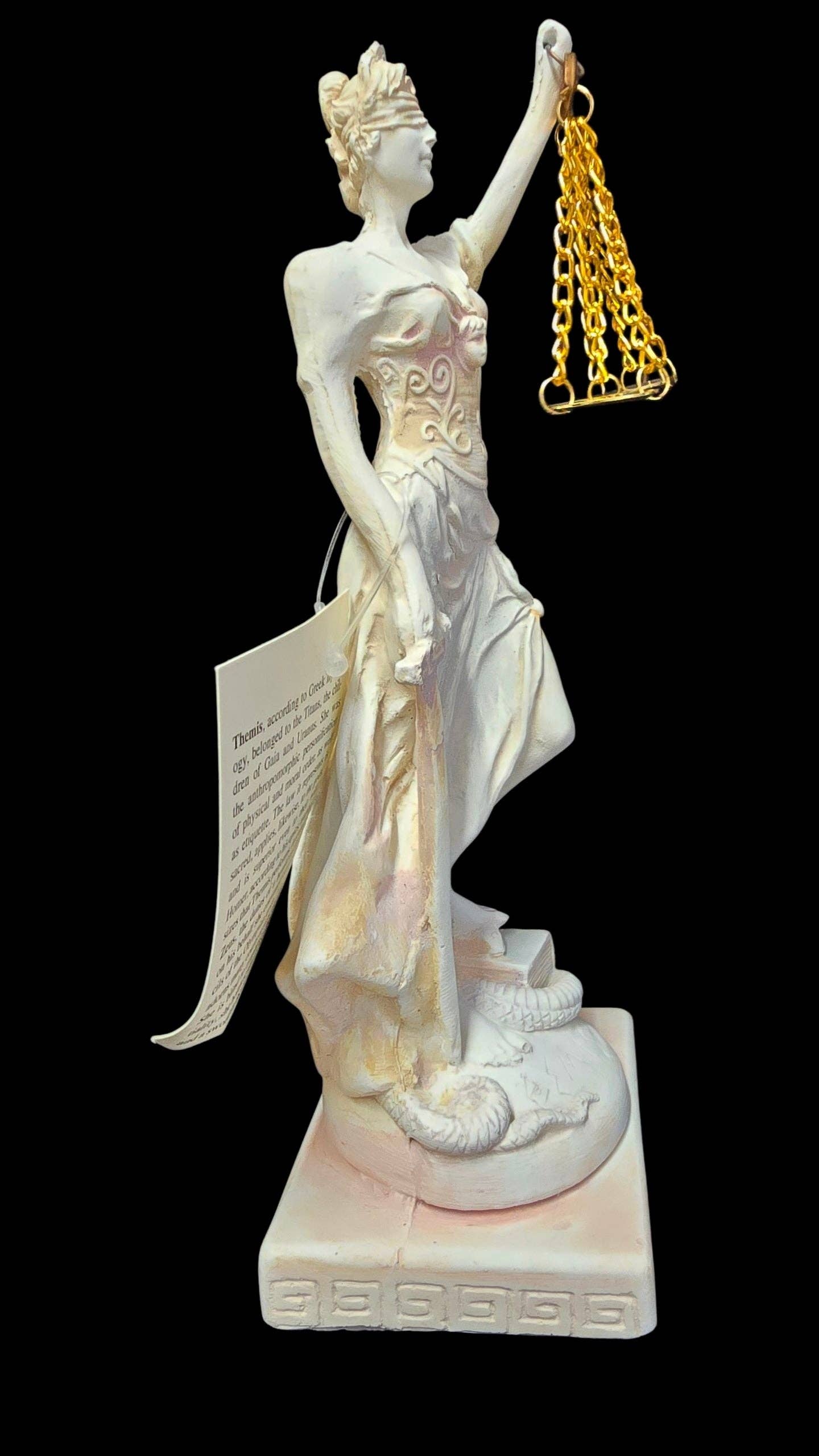 2 Greeks Inc - Wholesale Decorative Figurine - Handcrafted Alabaster Statue of Lady Justice (Themis)3